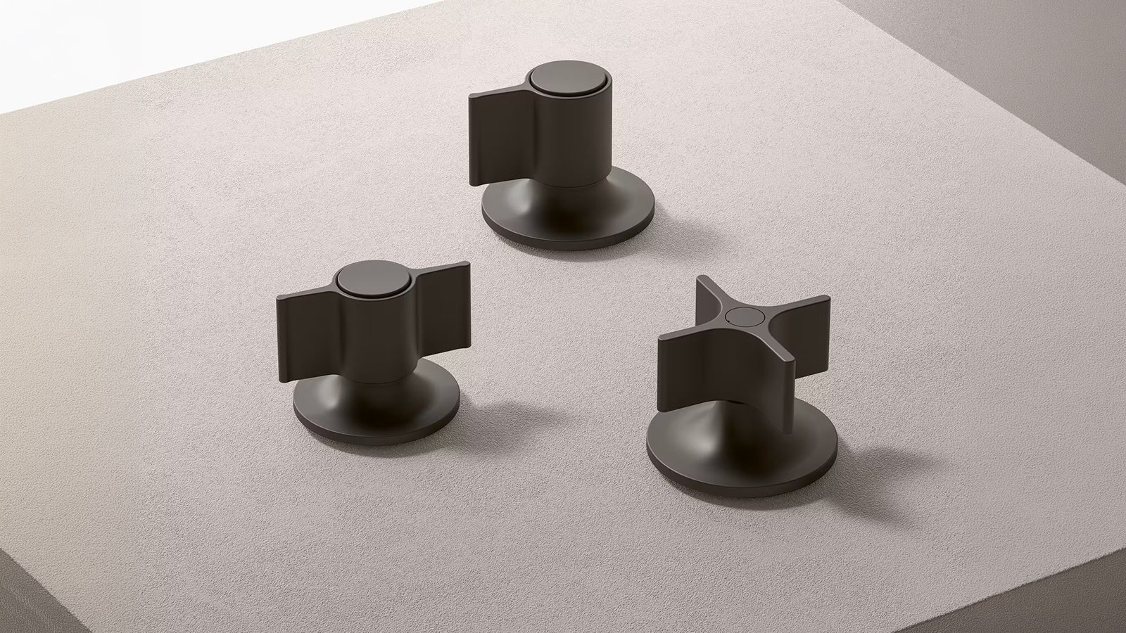 ברז Fantini Flora עם ידיות בעלות שתי כנפיים בניקל מבריק Polished Nickel PVD