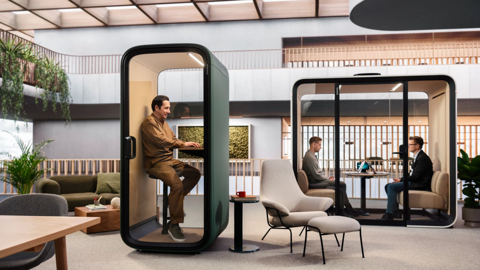 תא אקוסטי Framery One Compact במשרד ישראלי מודרני