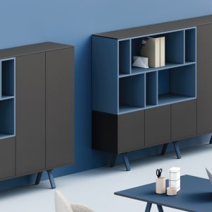 בנץ' Lay לשישה עם מנורת MDF לבנה