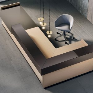 Toki מבית Archiutti, דלפק קבלה מודולרי בלובי משרדי