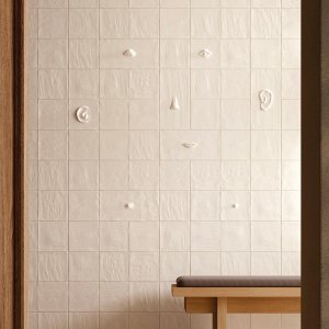 אלמנטי Mouths מבריקים על רקע Chalk Matt בקולקציה של Mutina
