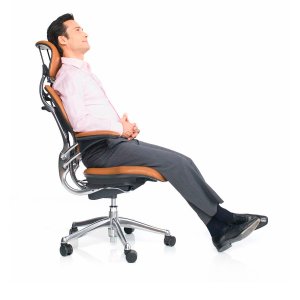 Freedom של Humanscale ליד שולחן מנהלים