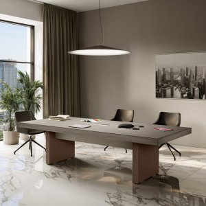 שולחן קפה Jera 1,200 × 600 מ"מ — דפנות Eco-Pelle Ardesia, פינת ישיבה מנהלים