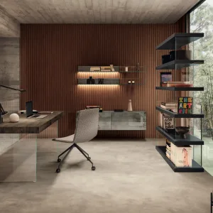 הפרופיל המרחף של שולחן Air Desk של LAGO