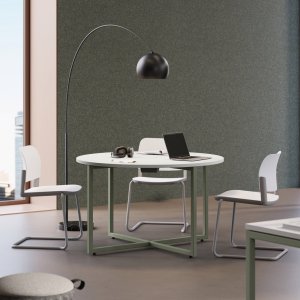 עמדת bench של Sigma לארבעה אנשים עם רגלי גשר ירוקות