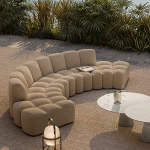 Array של mdf italia באזור המתנה של בית מלון