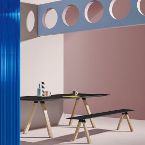 משטח לינולאום על שולחן ישיבות Pedrali Arki-Table
