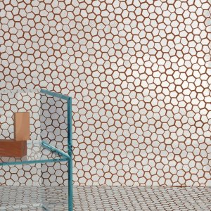 חדר רחצה מחופה פסיפס Botanica White