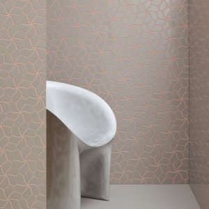 פסיפס Botanica Grey Matt על קיר
