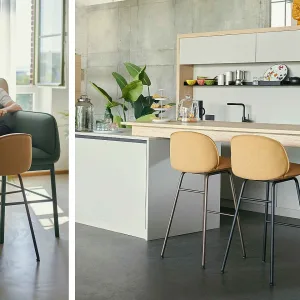 כיסא מעץ מילה מלא se:café wooden chair עם מושב בקליעה וינאית
