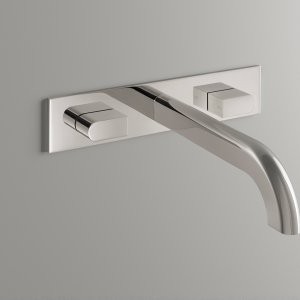 ברזים מעוצבים Sixty של CEA Design בגימור Black Ivory עם כיור שיש