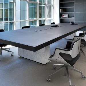 ערכת שקעים עם כיסוי שחור בארונית של שולחן Asymmetrical